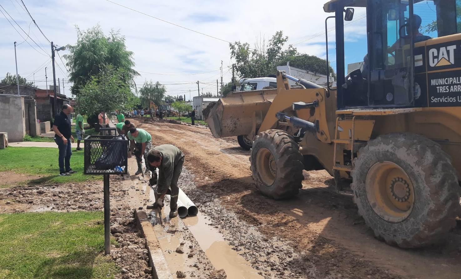 El municipio realizó amplios trabajos por el agua en el barrio Olimpo
